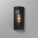 Triform 1 Light 14 inch Black and Antique Brass Outdoor Wall Mount