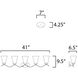 Vital 5 Light 41 inch Satin Nickel Bath Vanity Wall Light