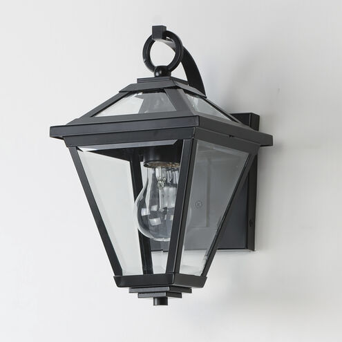 Prism 1 Light 12.25 inch Black Outdoor Wall Mount