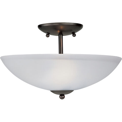 Logan 2 Light 13 inch Oil Rubbed Bronze Semi Flush Mount Ceiling Light