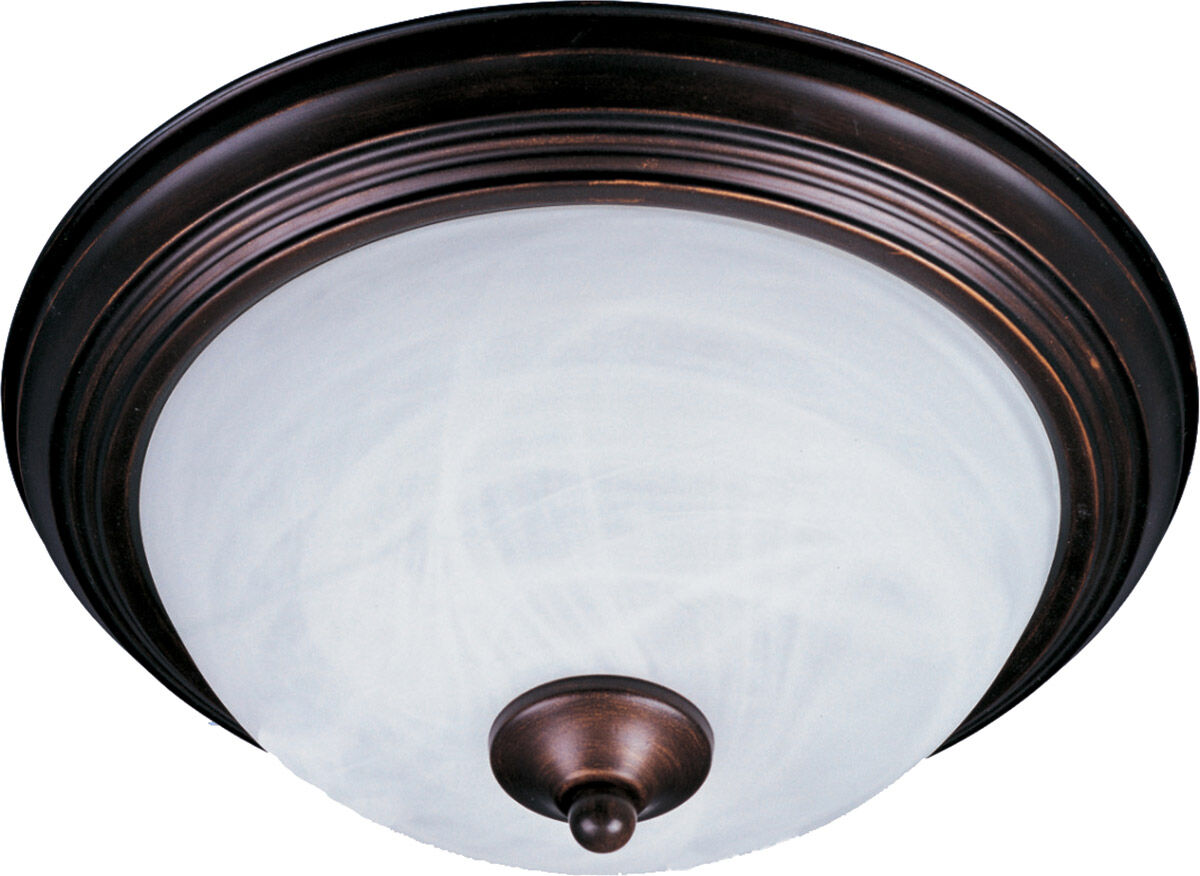 Essentials - 584x 1 Light 12 inch Oil Rubbed Bronze Flush Mount Ceiling Light
