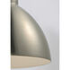 Cora 1 Light 8.75 inch Satin Nickel Single Pendant Ceiling Light