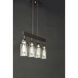 Magnolia 4 Light 36 inch Bronze and Gold Linear Pendant Ceiling Light