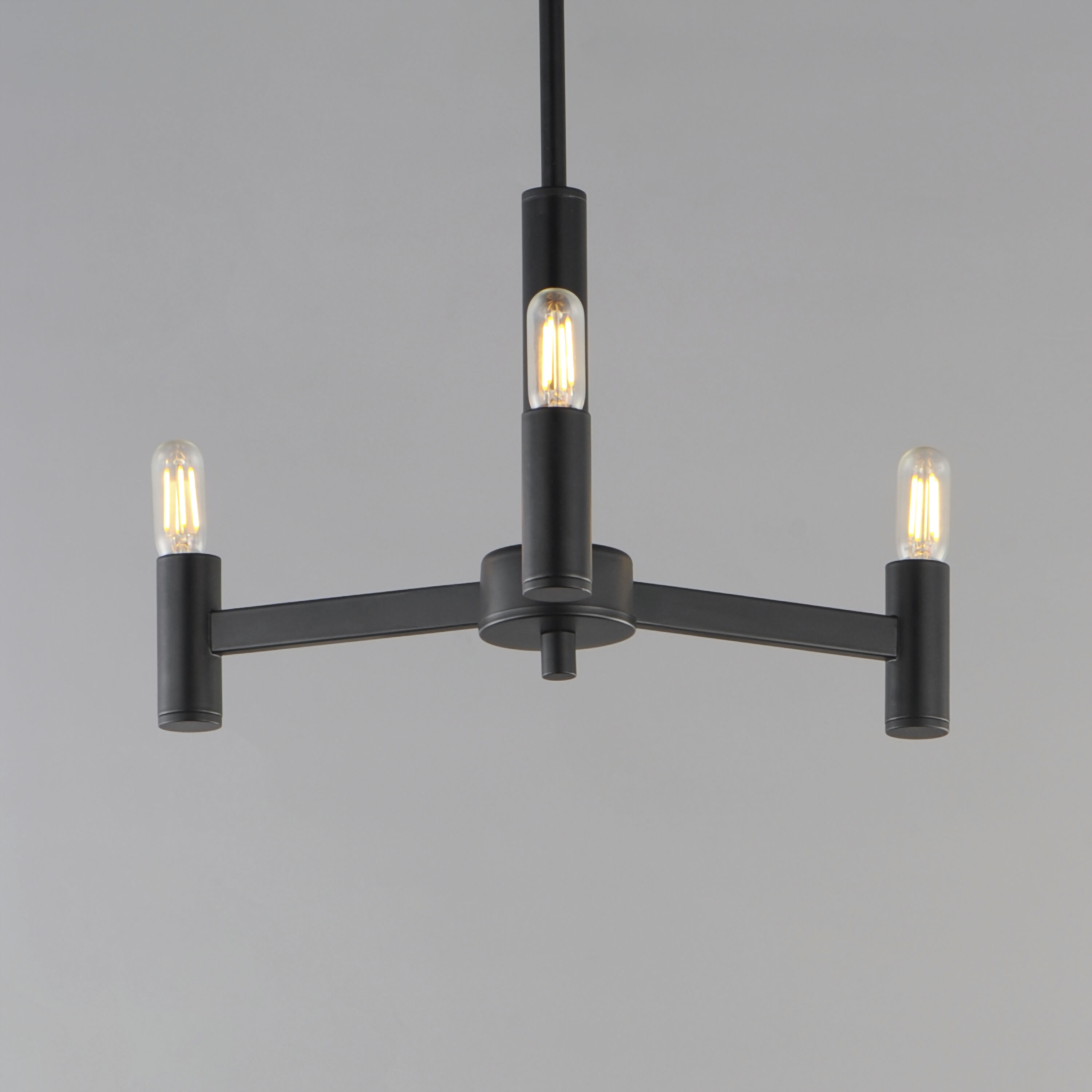 Emana 3 Light 16.25 inch Black Chandelier Ceiling Light