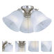 San Gabriel 3 Light Incandescent Satin Nickel Ceiling Fan Light Kit