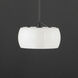 Glazed 1 Light 11 inch White and Black Single Pendant Ceiling Light