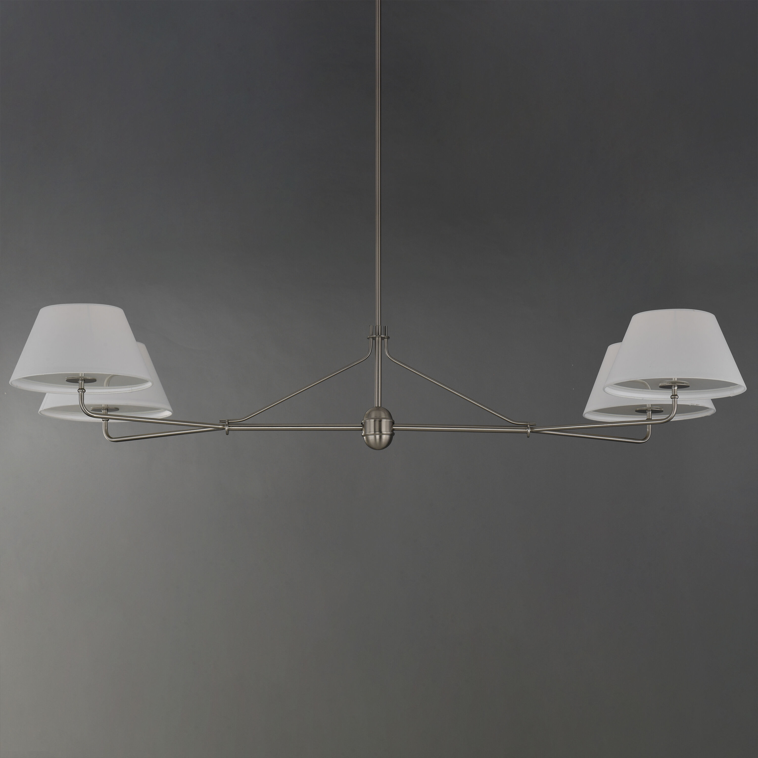 Dunbridge 4 Light 62 inch Polished Nickel Linear Pendant Ceiling Light