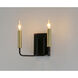 Sullivan 2 Light Black and Gold Wall Sconce Wall Light
