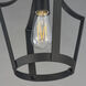 Arden 1 Light 9.5 inch Black Semi-Flush Mount Ceiling Light