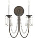 Plumette 2 Light 14 inch Chestnut Bronze Wall Sconce Wall Light