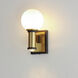 San Simeon LED 6 inch Black and Natural Aged Brass Wall Sconce Wall Light