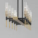 Flambeau LED 45.25 inch Black and Antique Brass Linear Pendant Ceiling Light