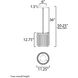 Jolie LED 11 inch Polished Nickel Single Pendant Ceiling Light