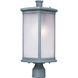 Terrace 1 Light 19.25 inch Platinum Outdoor Pole/Post Mount in Frosted Seedy