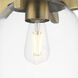 Scoop 1 Light 8 inch Natural Aged Brass Single Pendant Ceiling Light in Clear