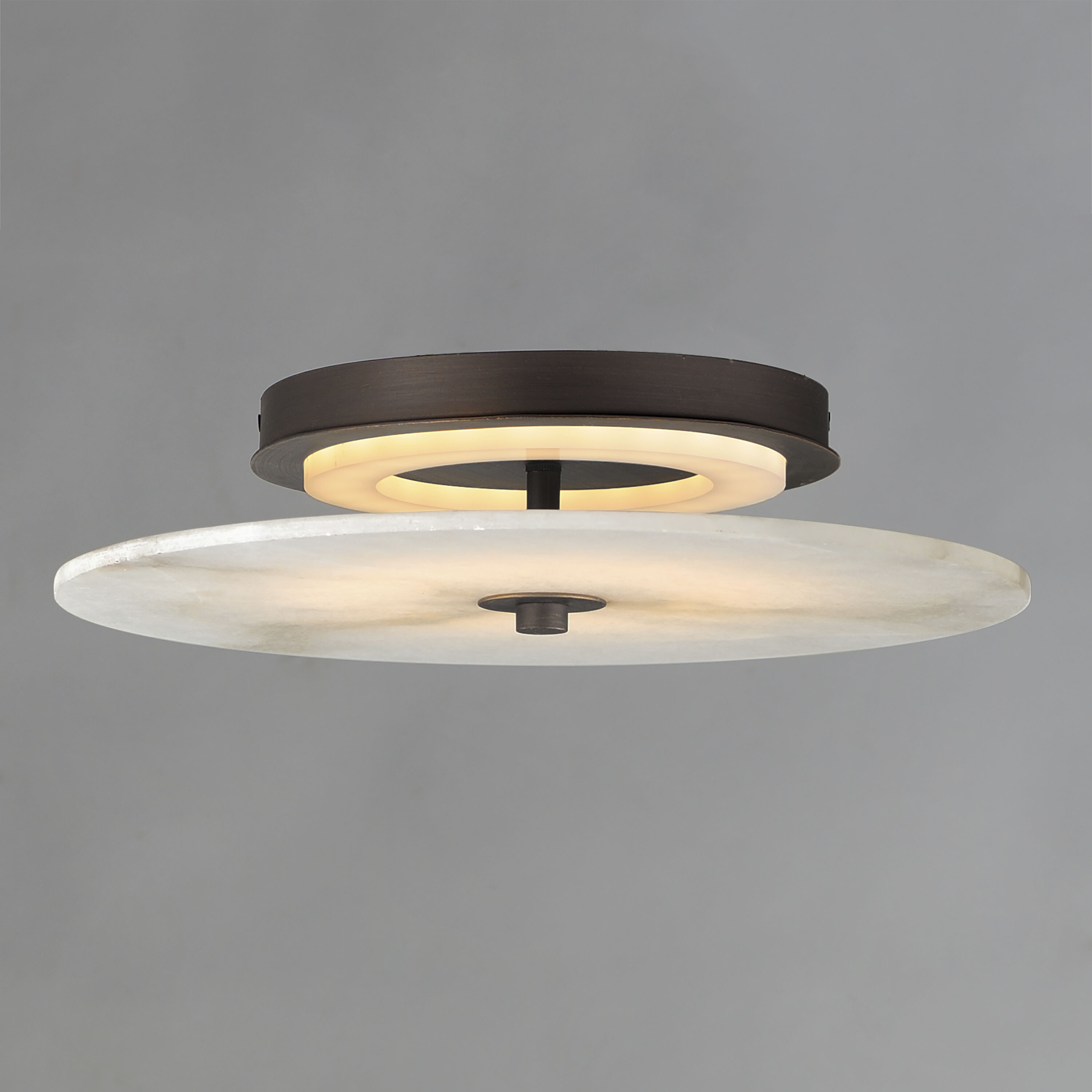 Quarry LED 15 inch Dark Bronze Flush Mount Ceiling Light, Flush Mount