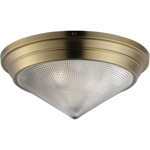 Hargreaves 3 Light 16.5 inch Natural Aged Brass Flush Mount Ceiling Light