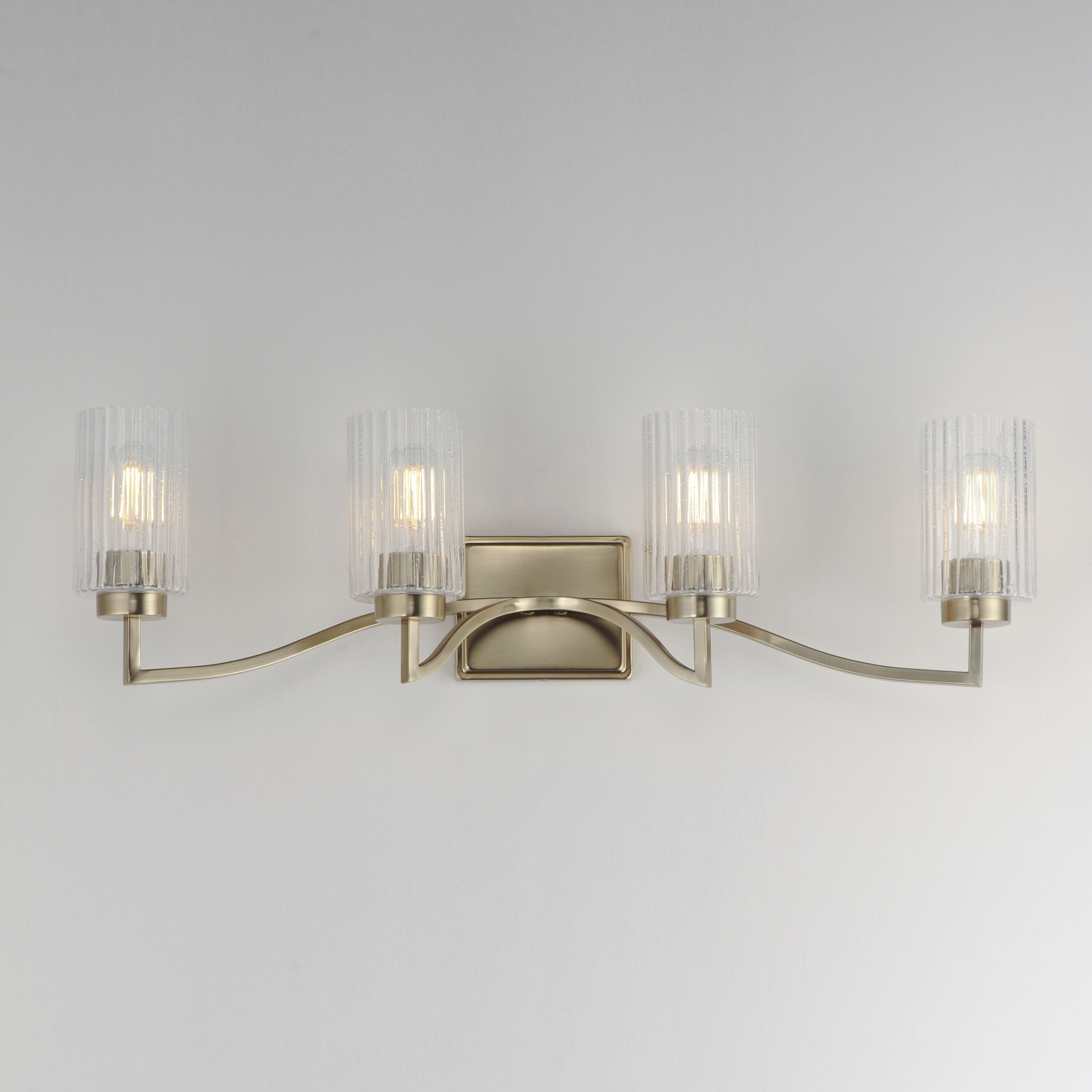 Rigata 4 Light 32.25 inch Satin Champagne Bath Vanity Wall Light