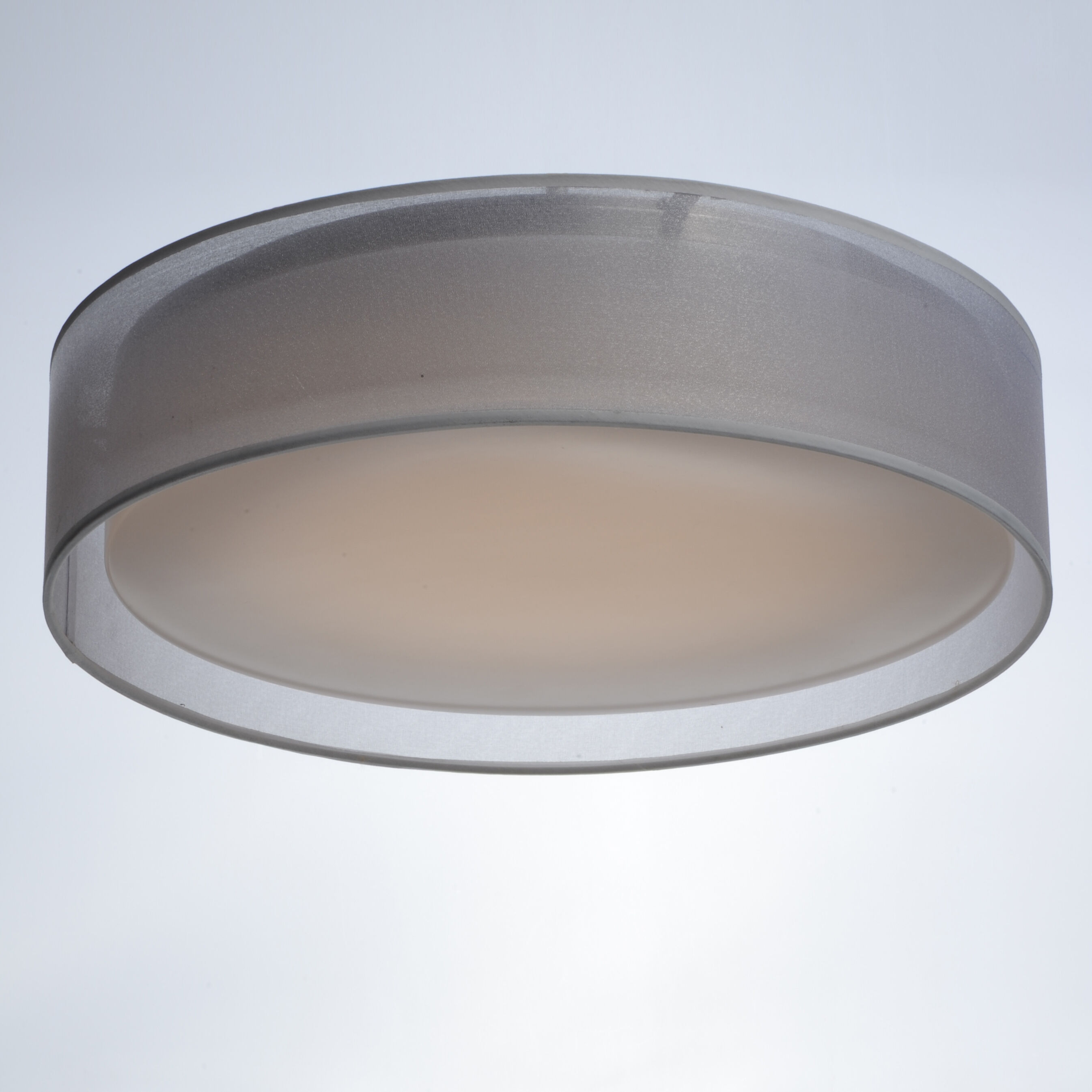 Prime LED 20 inch Flush Mount Ceiling Light in White Organza