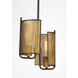 Caspian 2 Light 9 inch Oil Rubbed Bronze and Antique Brass Multi-Light Pendant Ceiling Light