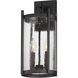 Belfry 2 Light 16 inch Black Outdoor Wall Mount in Hammer