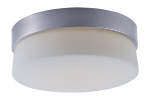 Flux LED 9 inch Satin Silver Flush Mount Ceiling Light