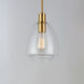 Babylon 1 Light 7.25 inch Satin Brass Single Pendant Ceiling Light