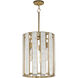 Miramar 3 Light 15 inch Capiz and Natural Aged Brass Entry Foyer Pendant Ceiling Light
