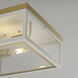 Neoclass 2 Light 13 inch White and Gold Outdoor Flush Mount