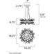 Crystal Garden 6 Light 18.25 inch Gold Leaf Multi-Light Pendant Ceiling Light