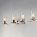 Sleek 4 Light 30.5 inch Satin Nickel Bath Vanity Wall Light