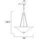 Aurora 2 Light 16 inch Oil Rubbed Bronze Invert Bowl Pendant Ceiling Light