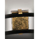 Radiant LED 34.5 inch Black and Gold Leaf Bath Vanity Wall Light