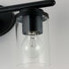 Corona 3 Light 19 inch Black Bath Vanity Wall Light in Clear