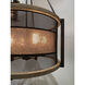 Boundry 6 Light 24 inch Black and Barn Wood and Antique Brass Chandelier Ceiling Light