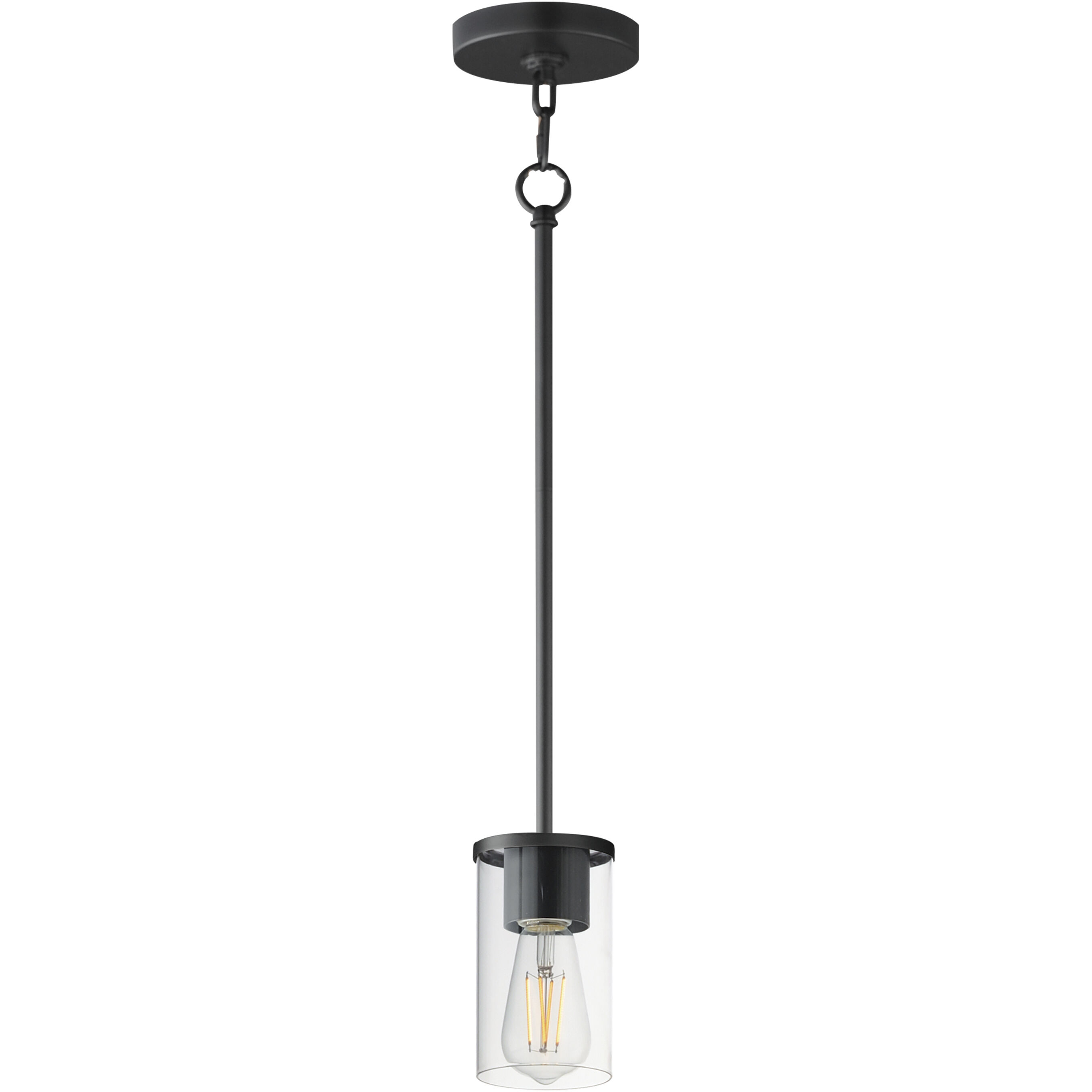 Lateral 1 Light 4.75 inch Black Single Pendant Ceiling Light in Clear