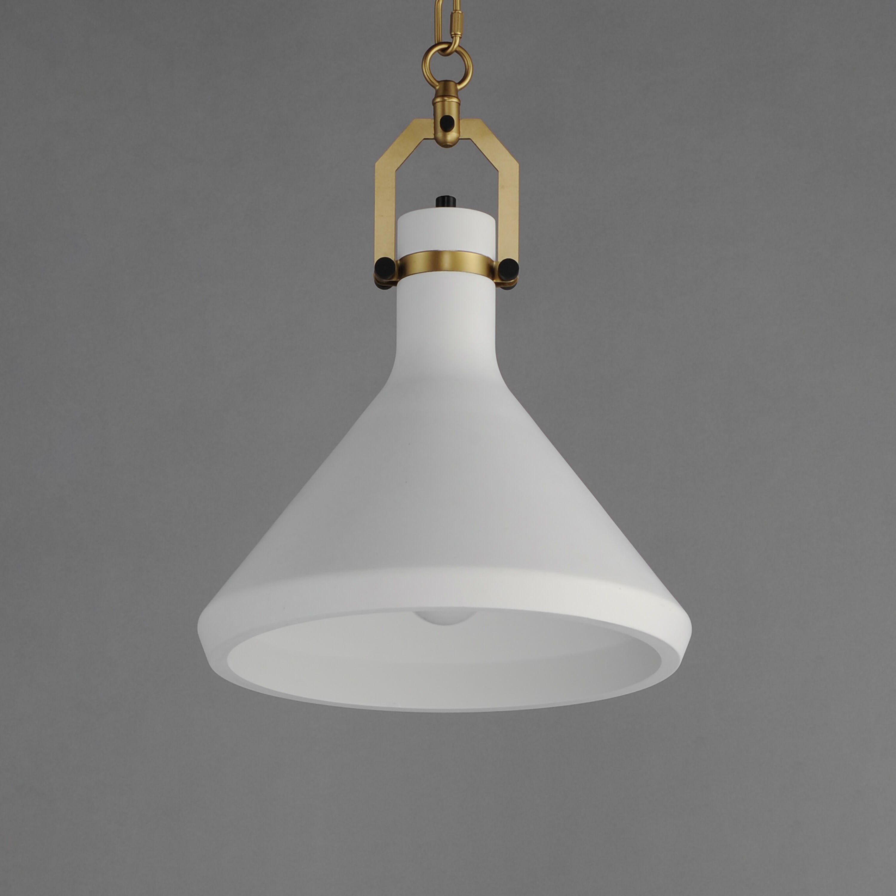 Lumi 1 Light 13 inch Satin Brass Single Pendant Ceiling Light