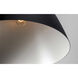 Nordic 1 Light 19 inch Tan Leather and Black Single Pendant Ceiling Light