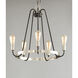 Haven 5 Light 23.75 inch Black and Satin Nickel Single-Tier Chandelier Ceiling Light