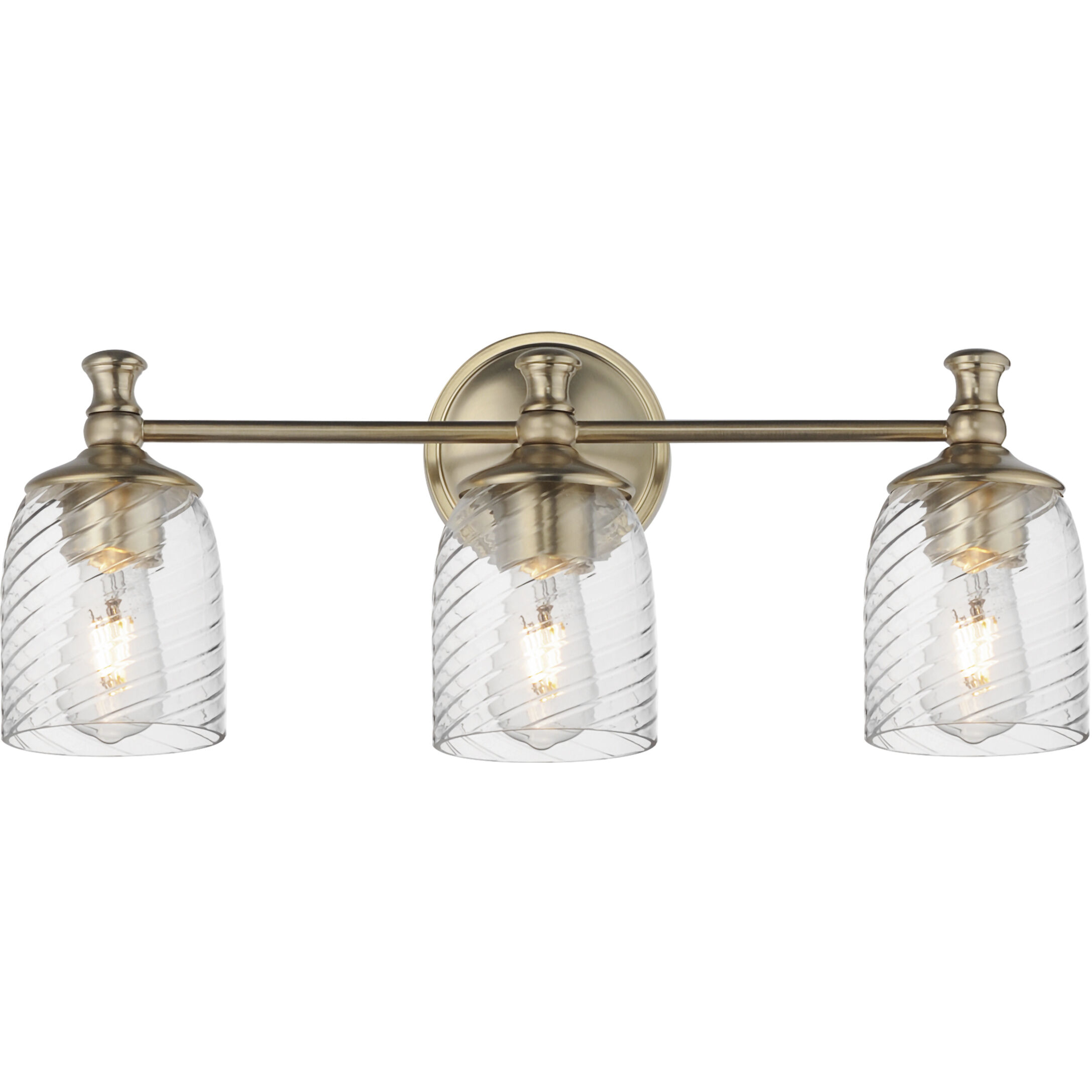 Swirl 3 Light 23 inch Satin Champagne Bath Vanity Wall Light
