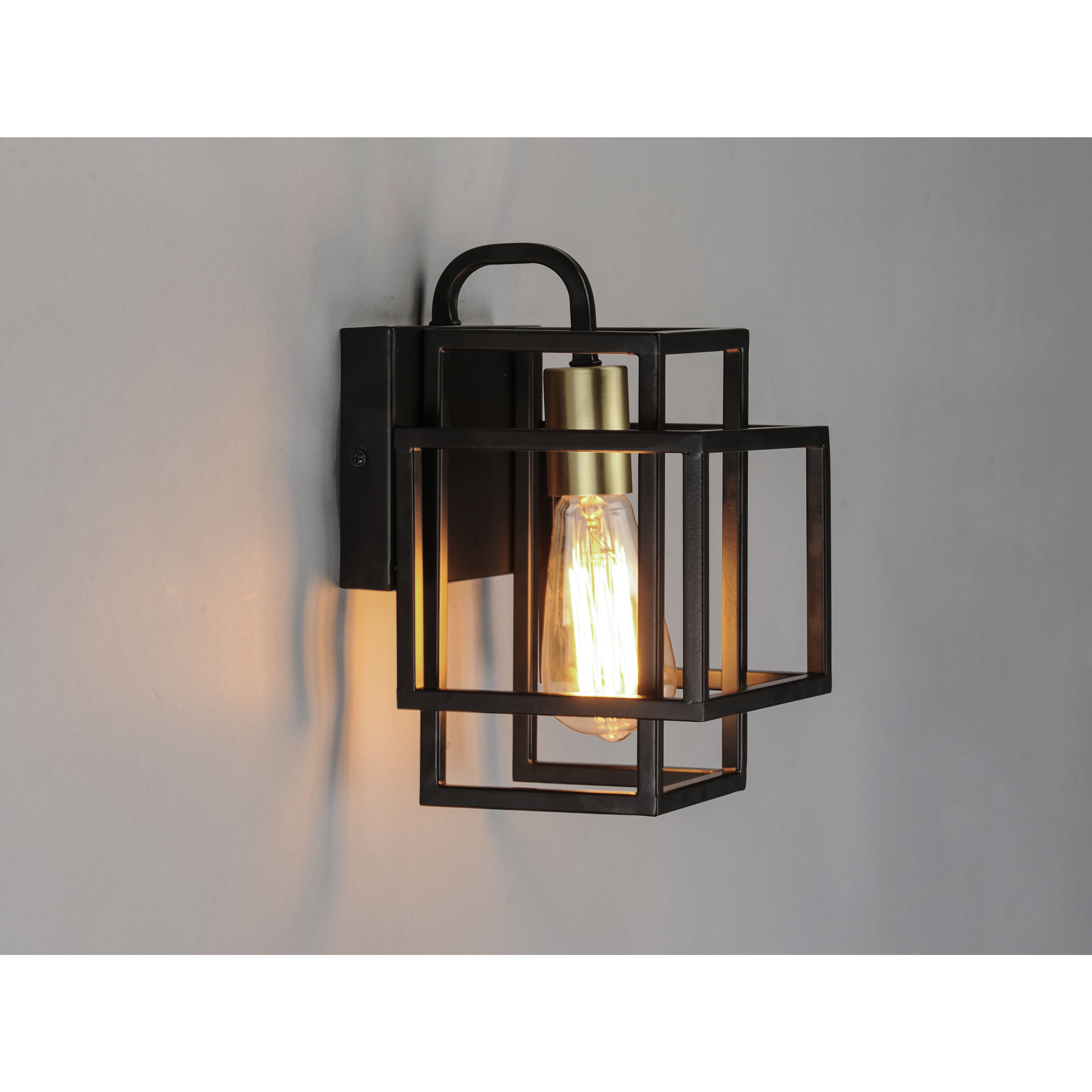 Liner 1 Light 7 inch Black/Satin Brass Wall Sconce Wall Light