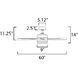 Tanker 52 inch Satin Nickel Indoor Ceiling Fan