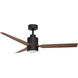 Falcon 52 inch Black and Walnut Indoor Ceiling Fan