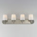 Durham 4 Light 30 inch Satin Nickel Bath Vanity Wall Light