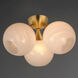 Neve 3 Light 18.75 inch Natural Aged Brass Semi-Flush Mount Ceiling Light