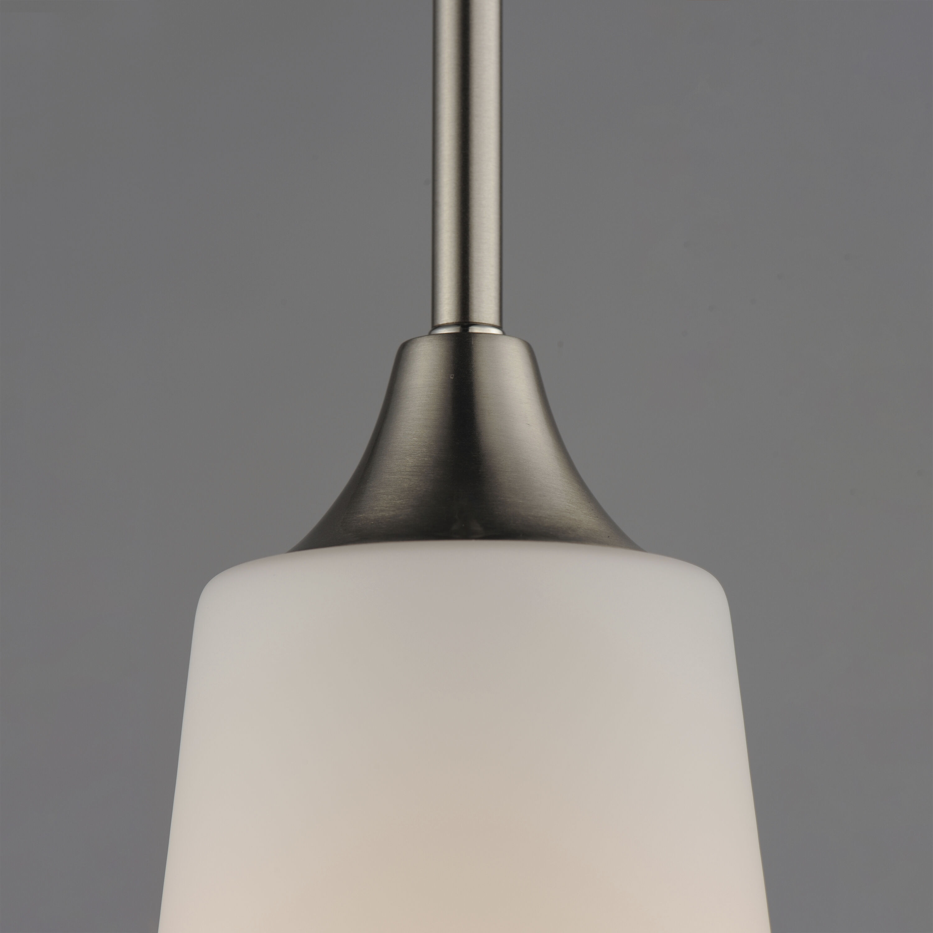 Hudson 1 Light 7.75 inch Satin Nickel Single Pendant Ceiling Light in Satin White