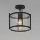 Belfry 1 Light 12 inch Black Outdoor Flush Mount in Clear