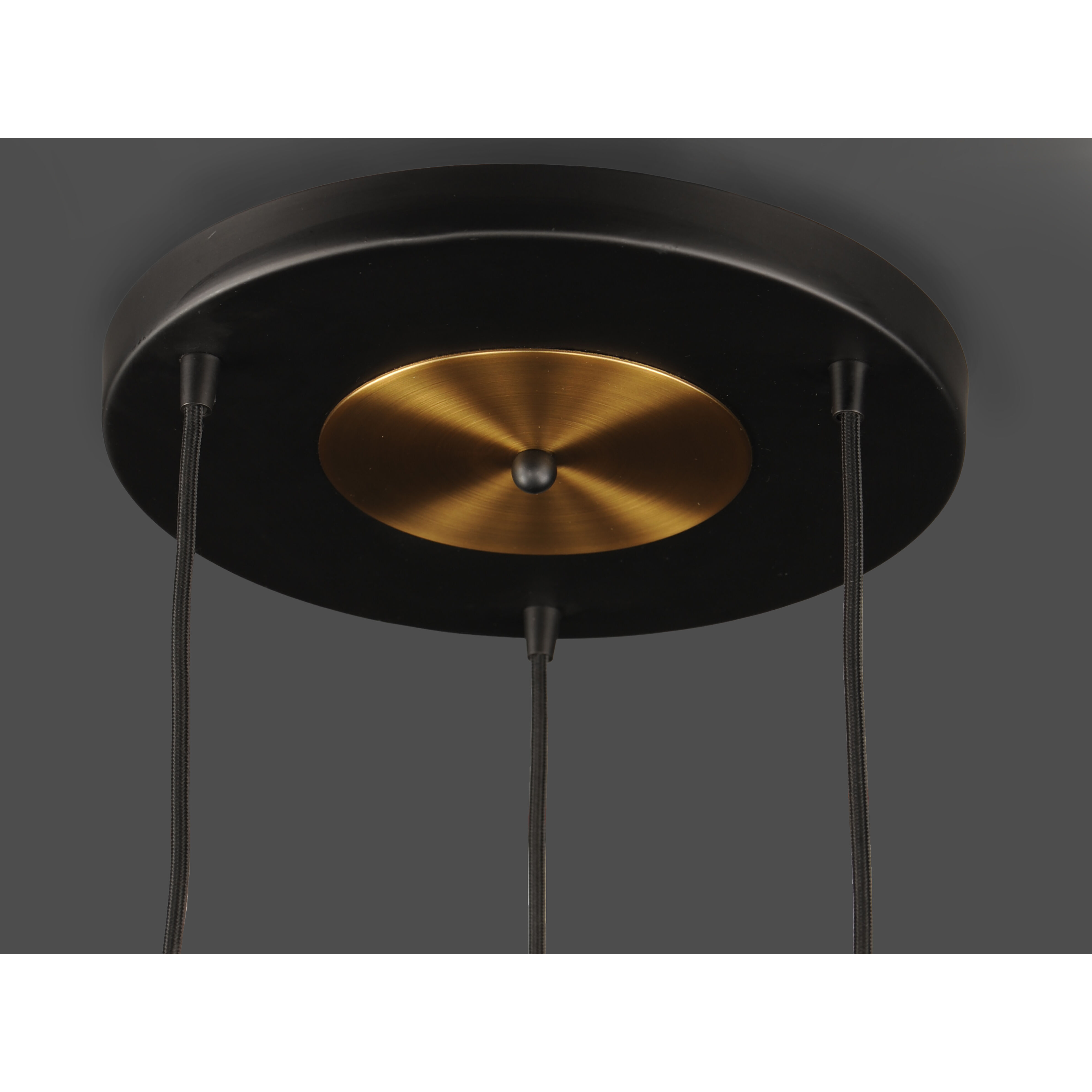 Flambeau 3 Light 13 inch Black/Antique Brass Chandelier Ceiling Light