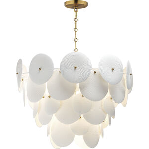 Isla 5 Light 23.25 inch Natural Aged Brass Chandelier Ceiling Light