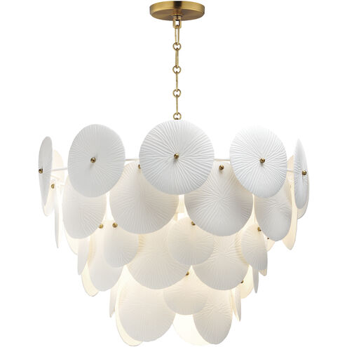 Isla 5 Light 23.25 inch Natural Aged Brass Chandelier Ceiling Light